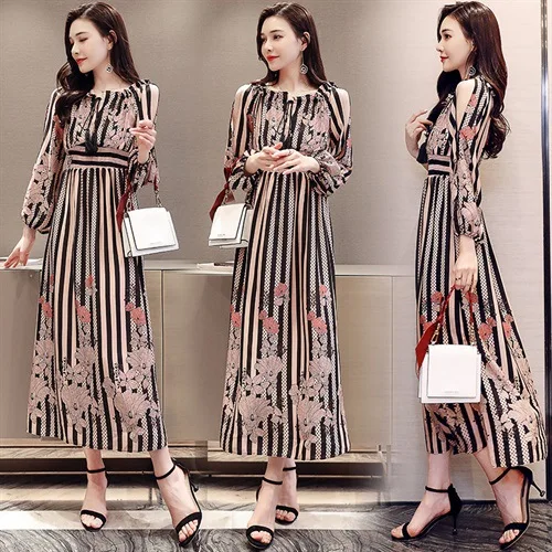 

2019 New Style Dress Sexy V-neck Leopord Pattern Real Silk Spring Clothing Elegant Joint Printed Dress Women's Normcore Style