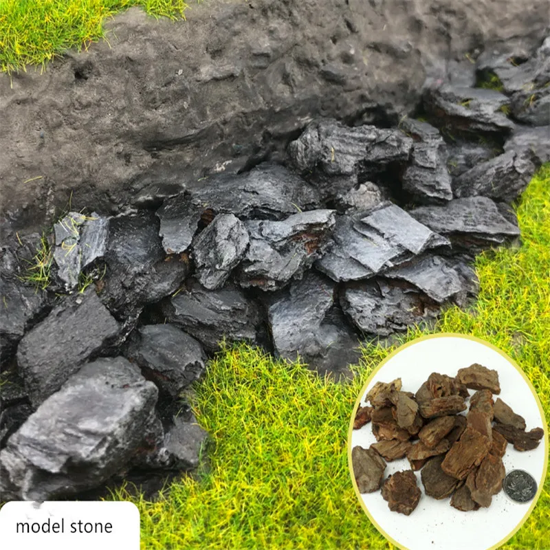 architecture model ho train layout stone model03