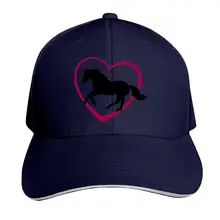 Скачущая Лошадь с сердцем регулируемая бейсболка s винтажная сэндвич шляпа сэндвич Кепка остроконечная Дальнобойщик папа шляпы