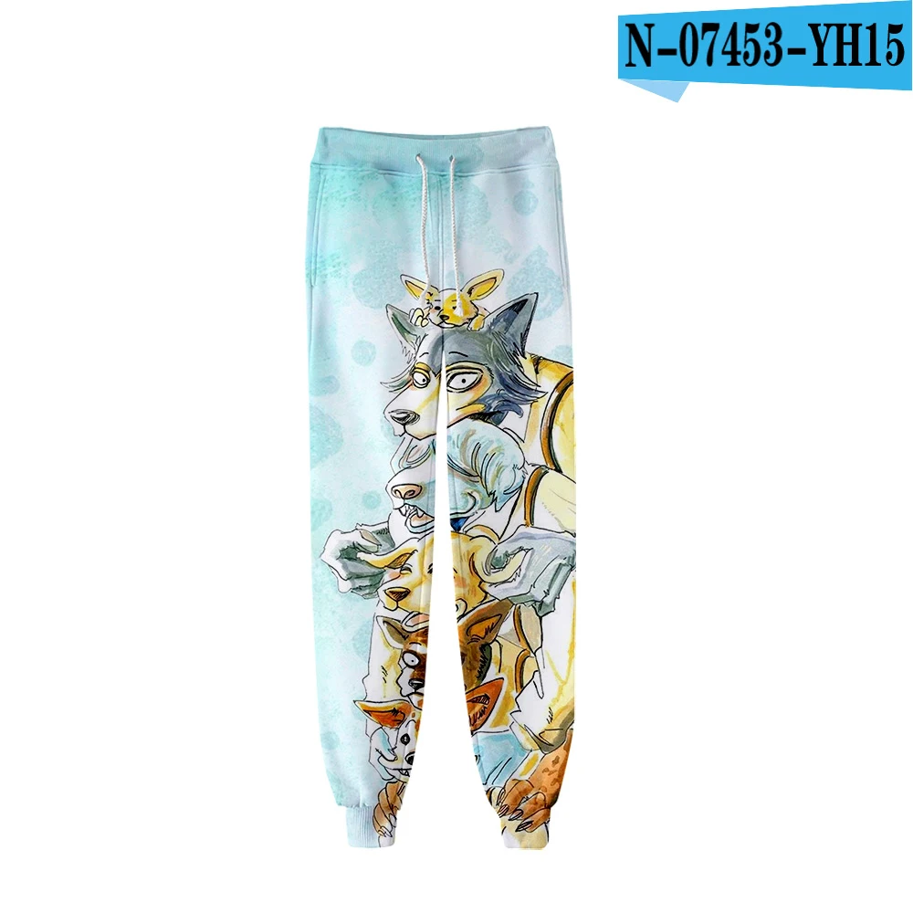 BEASTARS Warm Pop 3D Fashion High Quality Casual Pants Slim 2 - Цвет: Темно-серый