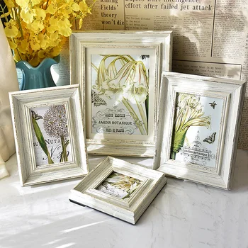 

4/7/10 inch Retro Photo Frame Children Living Room Table&Wall Decoration 1PC Picture Frame For Home Decor White/Green/Blue/Black