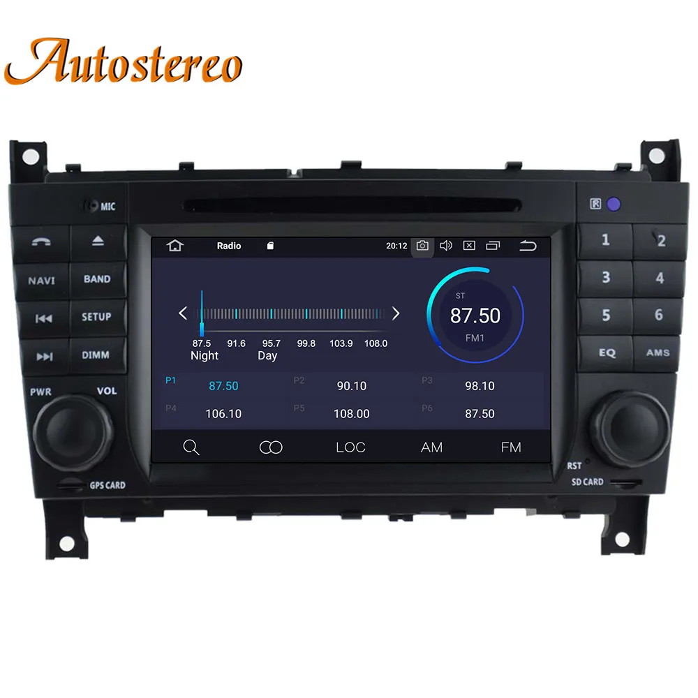 DSP 64G Android 9 автомобильный dvd-плеер gps навигация для Benz C-Class W203 2004-2007 Авто головное устройство Мультимедиа Радио магнитофон