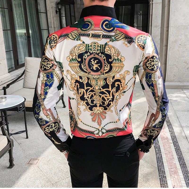 Kopen Lente en Zomer 2019 mannen Vijf Mouwen Midden mannen Korte mouwen shirt Sociale Bloem Shirt A236 1963 P55