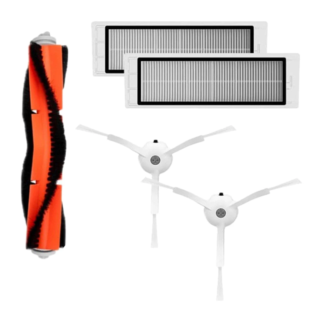5pc/set Main Brush+HEPA Filter+Side Brush for Xiaomi Mi Robot Vacuum Cleaner HEPA Filter Main Side Brush