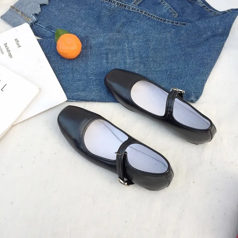

Spring Autumn fashion Women Shoes Buckle Lolita Shoes Black Platform on Flat Retro Casual Shoes Girls zapatos mujer H14-83