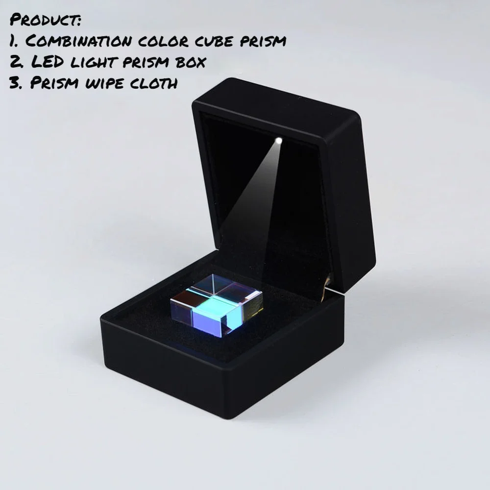 20*20*20mm of Light Cube A Gift From  Optical Science Prism  Creative Ornaments Optical Prism Cube Prism High Energy Standard