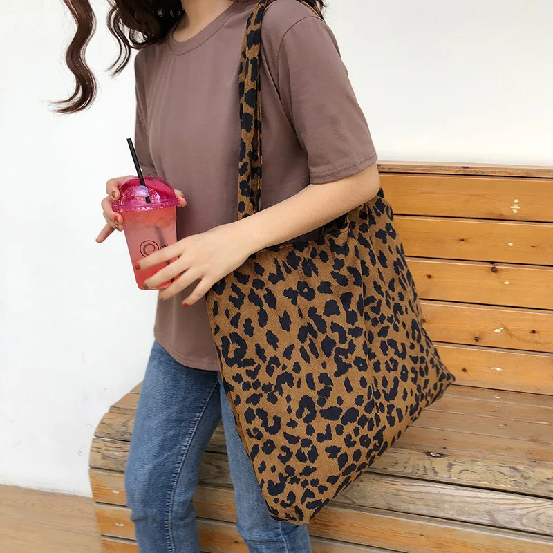 

Cross Border for Leopord Pattern Fashion Makeup Missed Lessons Bag Simple Shopping Bag Large Capacity Shoulder Cross-body WOMEN'