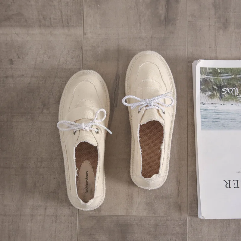 

2019 Spring New Style Canvas Shoes Student Summer Lazy Fisherman Shoes Versatile Korean-style MacBook Flat WOMEN'S Shoes