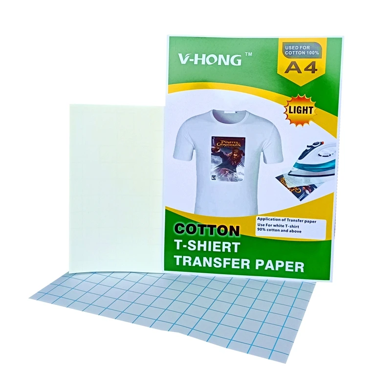 A4 dark light color laser toner printer thermal heat transfer paper pure  cotton T-shirt fabric - AliExpress