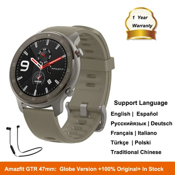 

Global Version Amazfit GTR47mm Smart Watch 5ATM New Smartwatch 24 Days Battery Music Control For Android IOS Phone