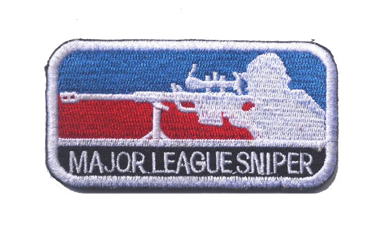 Sniper Major League липучка нарукавная эмблема вышитая Боевая нашивка в армейском стиле наклейки на рюкзак 3 цвета