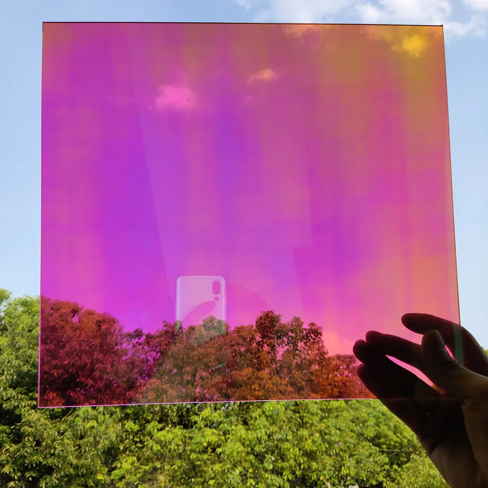 HOHOFILM Rainbow window Film Iridescent Window Film Glass Films Home Decorative Glass Sticker Chamelon Color