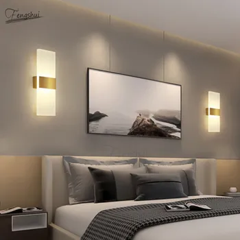 

Modern LED Aisle Stairs Wall Lamp Fixtures Nordic Living Dining Room Sconces Bedroom Bedside Balcony Decor Light Luminarias