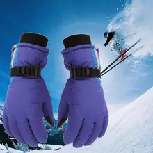 Зимние перчатки для детей, Утепленные зимние лыжные перчатки для холодной погоды, теплые водонепроницаемые ветрозащитные лыжные перчатки для детей, handschoenen 30S19