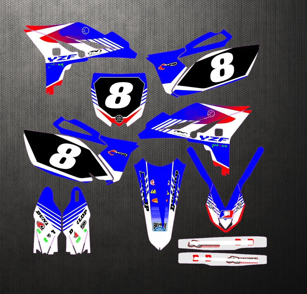 Наклейки для графики мотоцикла Yamaha YZ250F YZF250 2010 2013 YZF 250 YZ 250F 2011 2012 2013|Наклейки и
