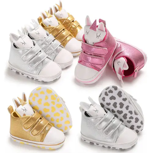 2019 Brand New Newborn Kid Baby Girl Boy Cartoon Unicorn Snow Shoes Winter Soft Sole Prewalker Crib Plush Boots First Walkers