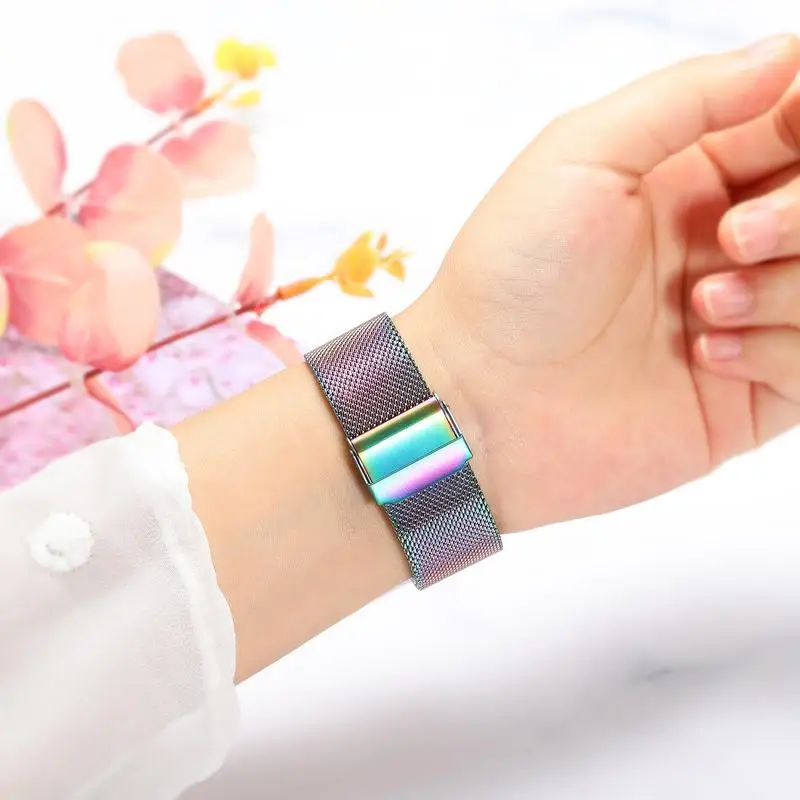 Миланский ремешок для часов для Fitbit Versa 2/Versa Lite/специальное издание сетчатый ремешок для часов из нержавеющей стали для женщин и мужчин