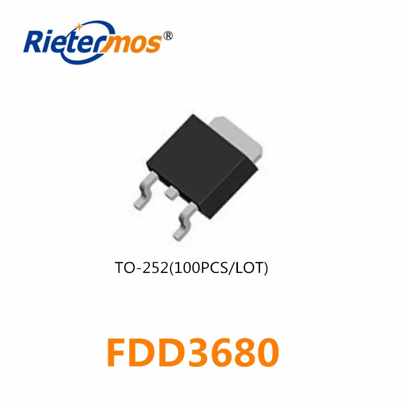 100 шт FDD3680 TO252 3680 фотография | Электроника