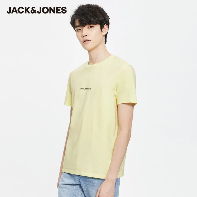 MLMR Мужская Базовая футболка из 100% хлопка с буквенным принтом JackJones новая