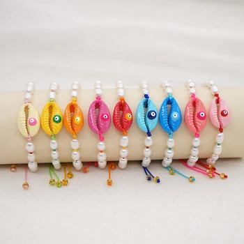 

GO2BOHO Bracelets Women Shell Bracelet Gift Freshwater Pearl Jewelry Summer Beach Natural Perles Handmade Pulseras Adjustable