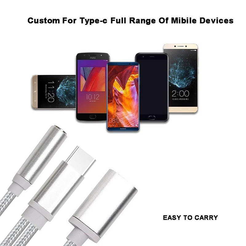 Адаптер 2 в 1 type C для huawei P30 P20 Mate20 Pro Honor20 Nova 5 разветвитель зарядки 3,5 мм наушники AUX Jack Adaptador Tipo C