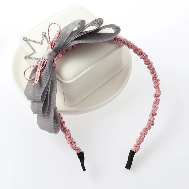 Cute girl hairbands bow Hair bands headwear with tooth non-slip hair band hair accessories Korean girl baby hair band Headdress style-5