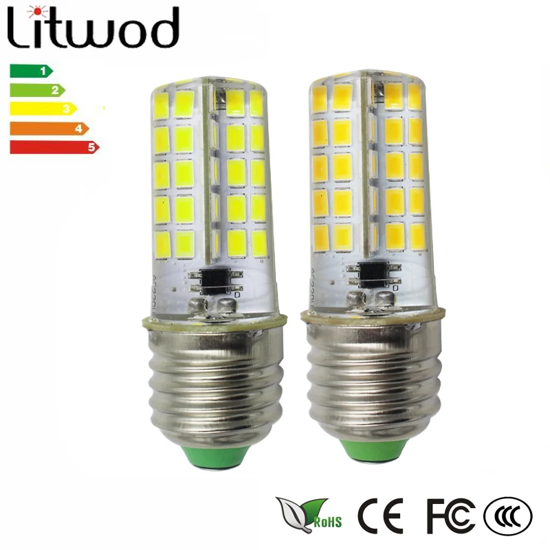 

Litwod Z20 Silicone Corn dimming Lamp 80 Leds AC220V AC110V Base E12 E14 E17 E27 G9 G8 G4 BA15D Optional Cold White/Warm white