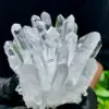 Natural White Phantom Quartz Crystal Cluster,Quartz Crystal Mineral Healing Sample Stone,Home Degaussing Decor 6