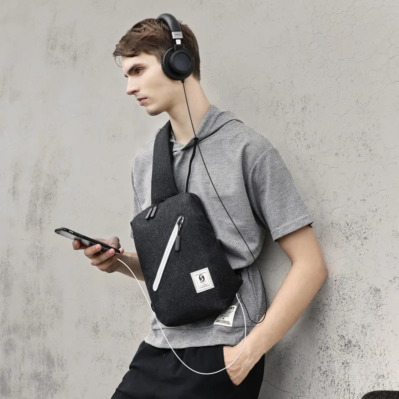 

Solid Color Cross Border 2018 New Style Men Chest Bag Oxford Cloth Korean-style Sports Casual Crossbody Bag a Generation of Fat