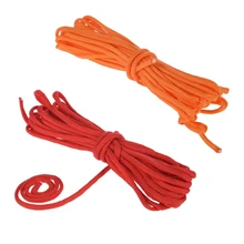 2 Pcs 25FT Paracord 550 Parachute Rope 7 Core Strand for Climbing Camping Buckle Rope, Orange& Red