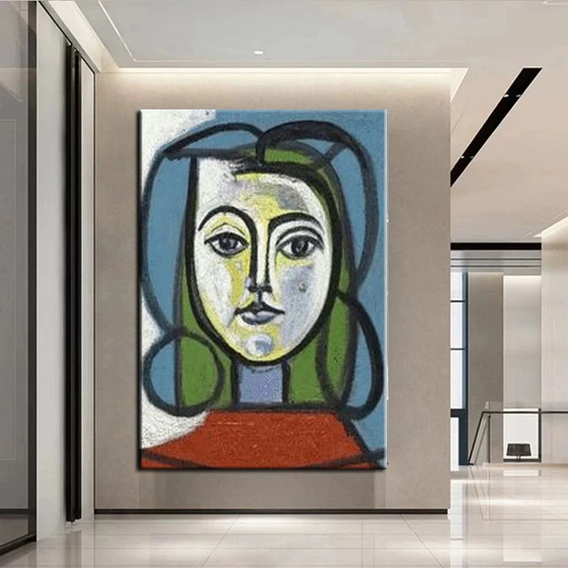 100% Handgeschilderde Olieverfschilderijen Picasso Vrouwen Tekens Abstracte Schilderijen Wall Art Canvas Foto 'S Voor Woonkamer Frameloze|Schilderij & -