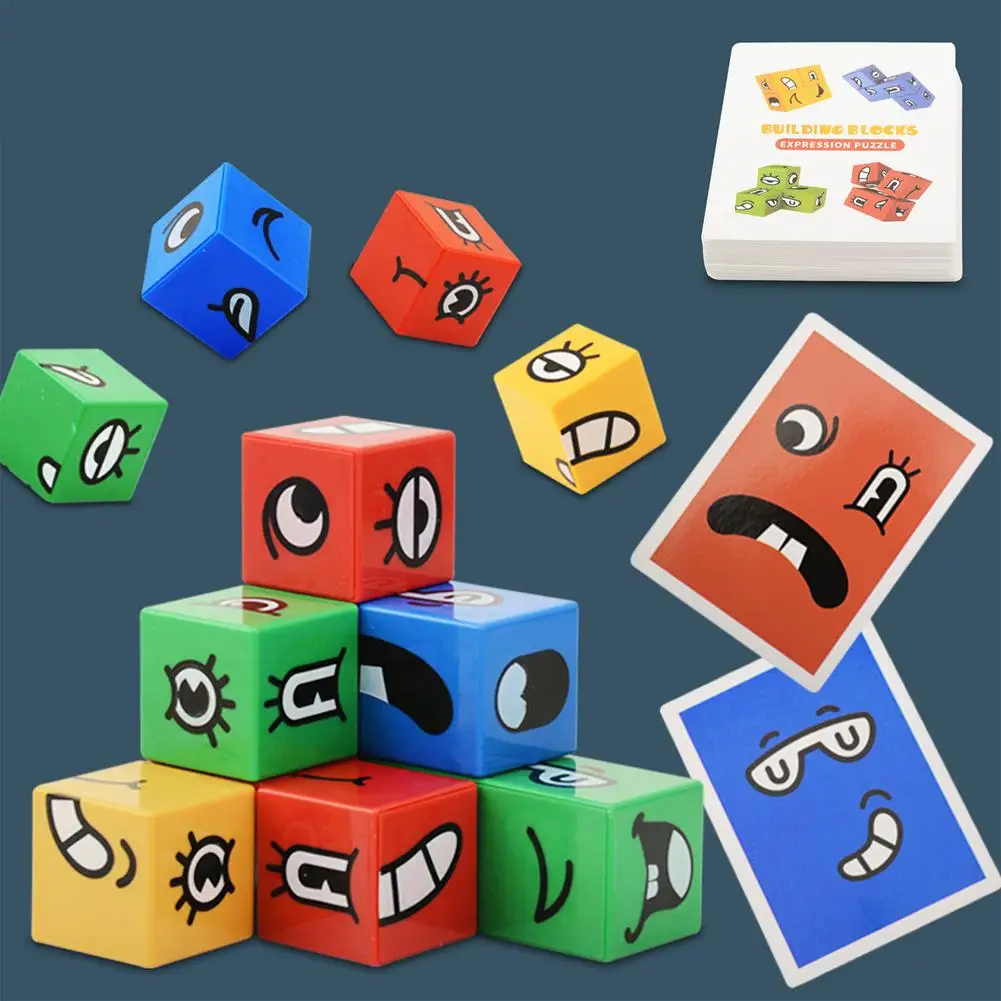 New Montessori Expression Puzzle Face Change Cube Building Blocks Toys Early Learning Educational Match Toy For Children Gift 5 New Montessori Expression Puzzle Face Change Cube Building Blocks Toys Early Learning Educational Match Toy For Children Gift 5
