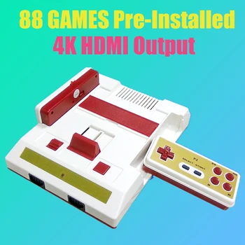 

RS-03 Mini Video Game Console 4K HDMI AV Output Built-in 88 Games Arcade Retro Classic 8Bit Handheld 2 NES Wireles Controllers