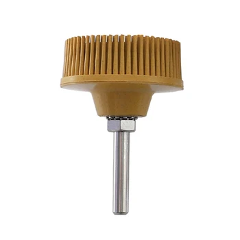 

2Inch Yellow Polishing Wheels Grit 80 Radial Bristle Disc Emery Rubber Abrasive Brush 1/4Inch 6.35mm Electric Drill Disc Brush A