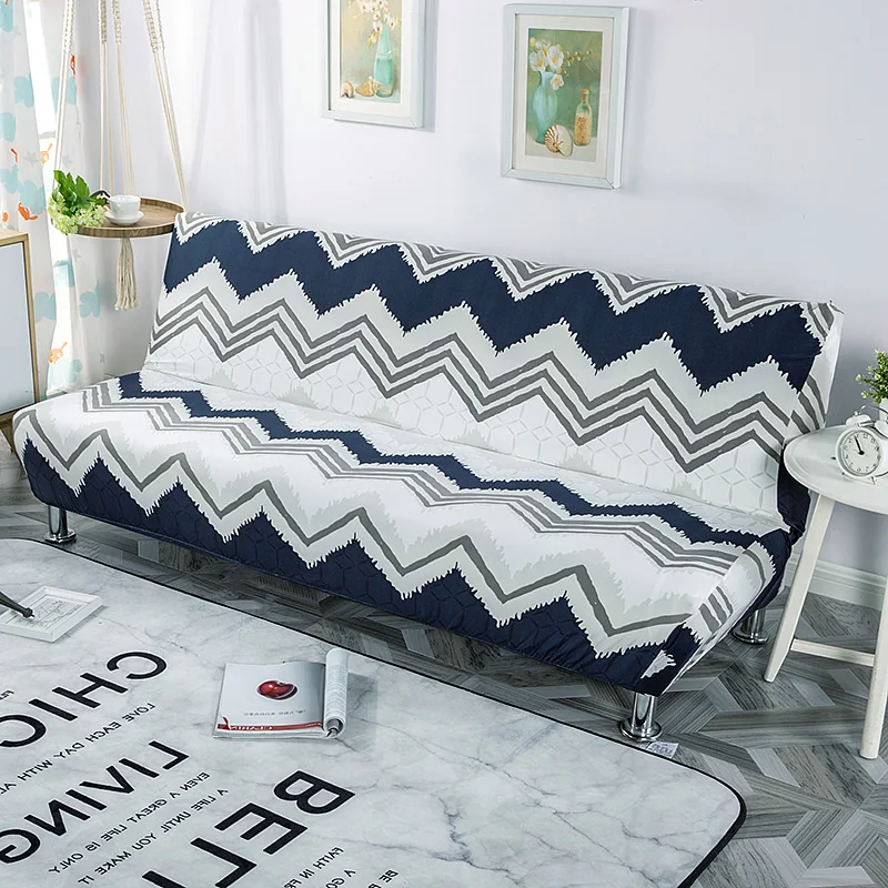 Sofa Bed Cover Folding Seat Elastic Slipcovers Modern Type Without armrest Sofa Stretch Covers Armless Bench Seat Sofa Covers