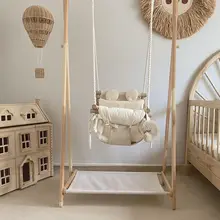 JOYLOVE-columpio para bebé, silla colgante de Interior para el hogar, pequeña cesta colgante, mecedora de tela, columpio para niños
