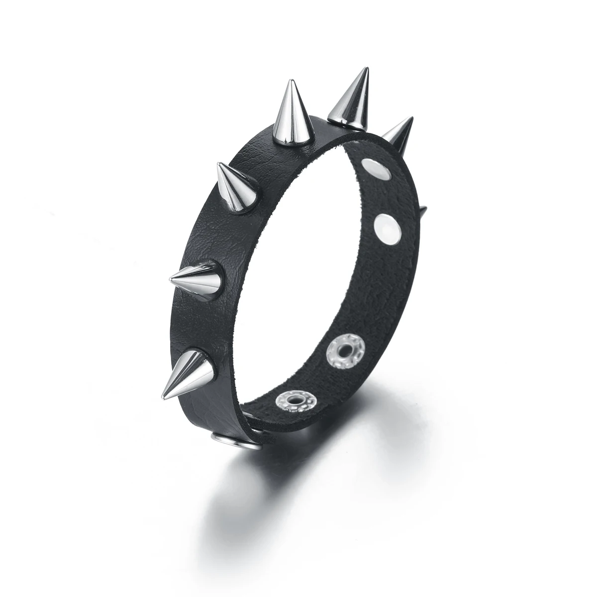 

Spiked Studded Bracelet Black Leather Rivet Punk Bracelet Cuff Wrap Bangle Metal Wristband for Men Women Gothic Accessories