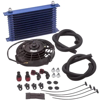 

New 13 Row AN10 Universal Engine Transmission Oil Cooler & Hose Tube & Fitting Kit