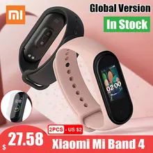 Xiaomi mi Band 4 глобальная Версия смарт-браслет mi band 4 браслет сердечного ритма фитнес цветной экран Bluetooth 5,0 китайская версия
