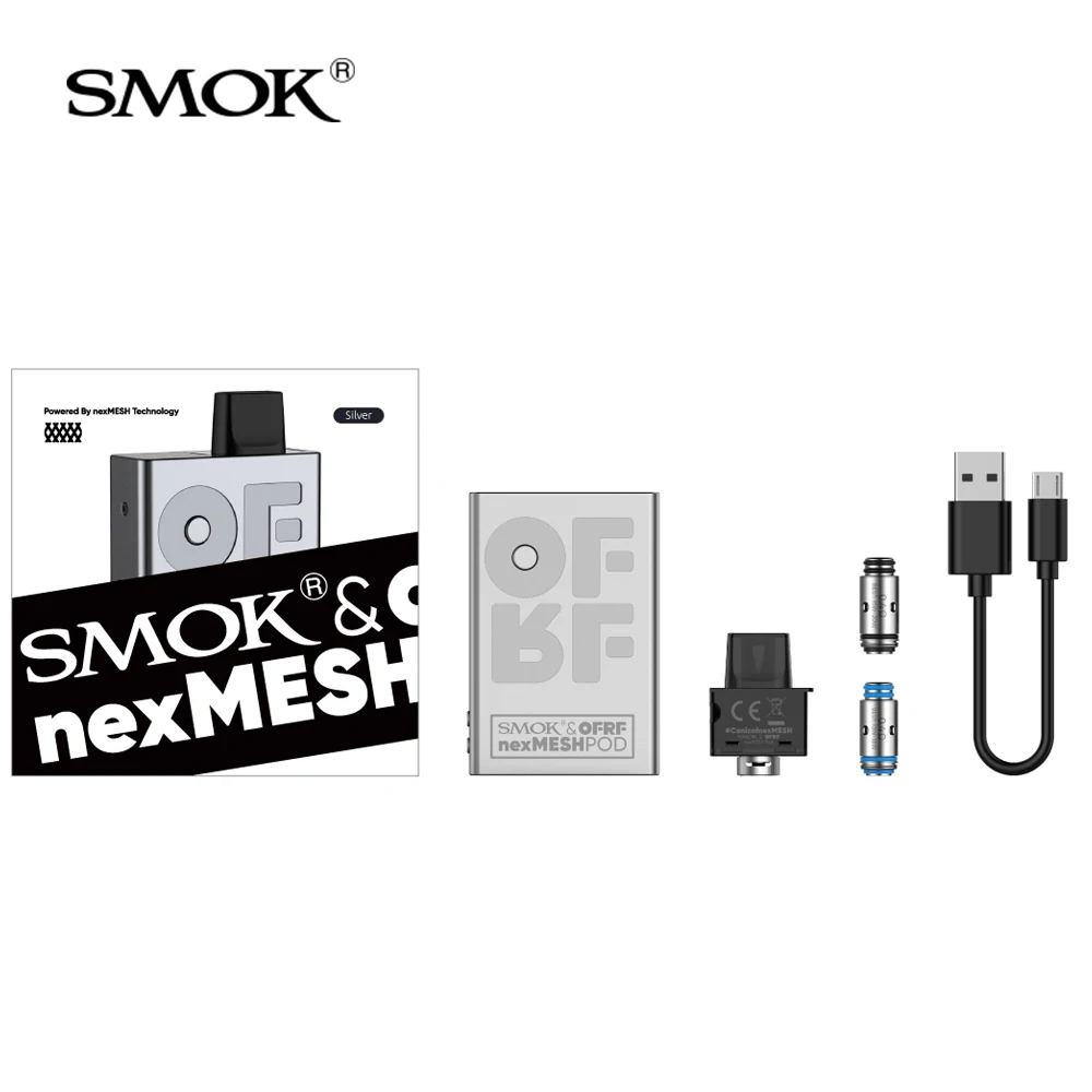 Оригинальный комплект SMOK NexMesh Pod System аккумулятор 30 Вт 1200 мА/ч картридж 2 мл Nexmesh