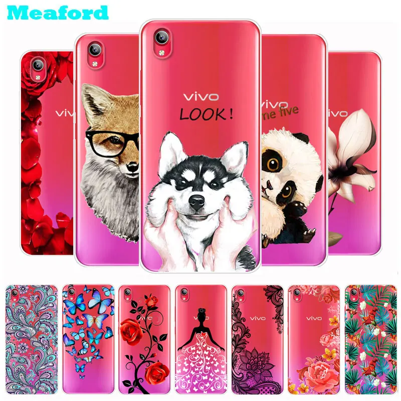 Чехол для Vivo Y91C мягкий силиконовый прозрачный чехол из ТПУ с милыми животными Y 91 C