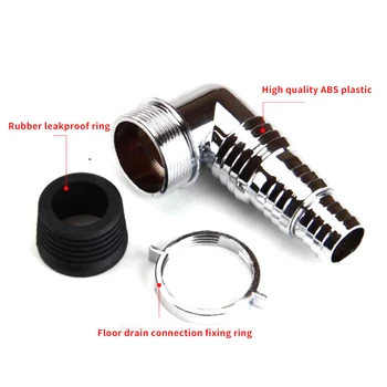 

Connector Floor Drain Joint Dishwasher Washing Machine Washbasin Home Universal Fit Accessories Chrome Plated Pipe Special Elbow