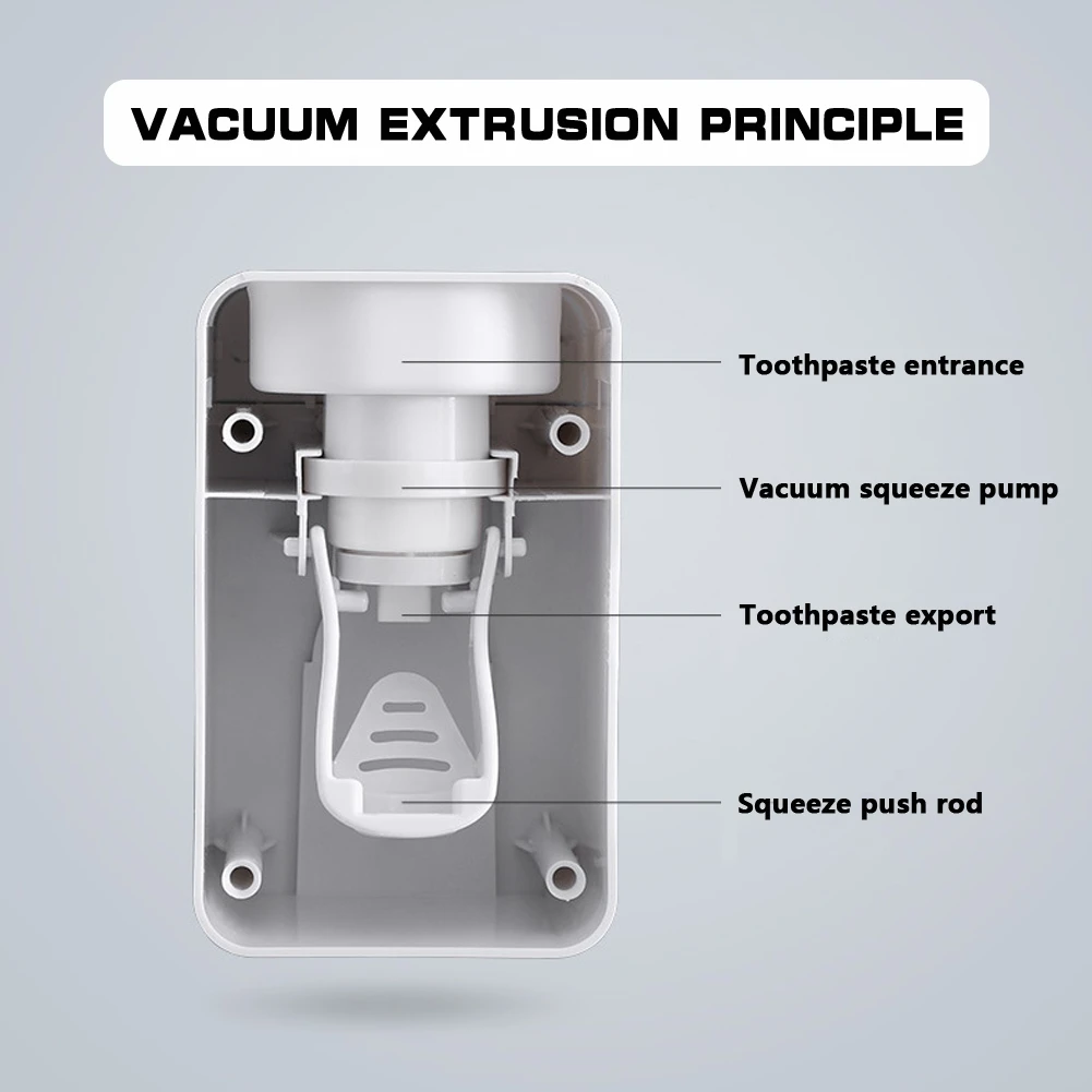 Mount Stand Automatic Toothpaste Dispenser Home Toothpaste Squeezers Dust-proof Toothbrush Holder Wall Bathroom Accessories Set Mount Stand Automatic Toothpaste Dispenser Home Toothpaste Squeezers Dust-proof Toothbrush Holder Wall Bathroom Accessories Set