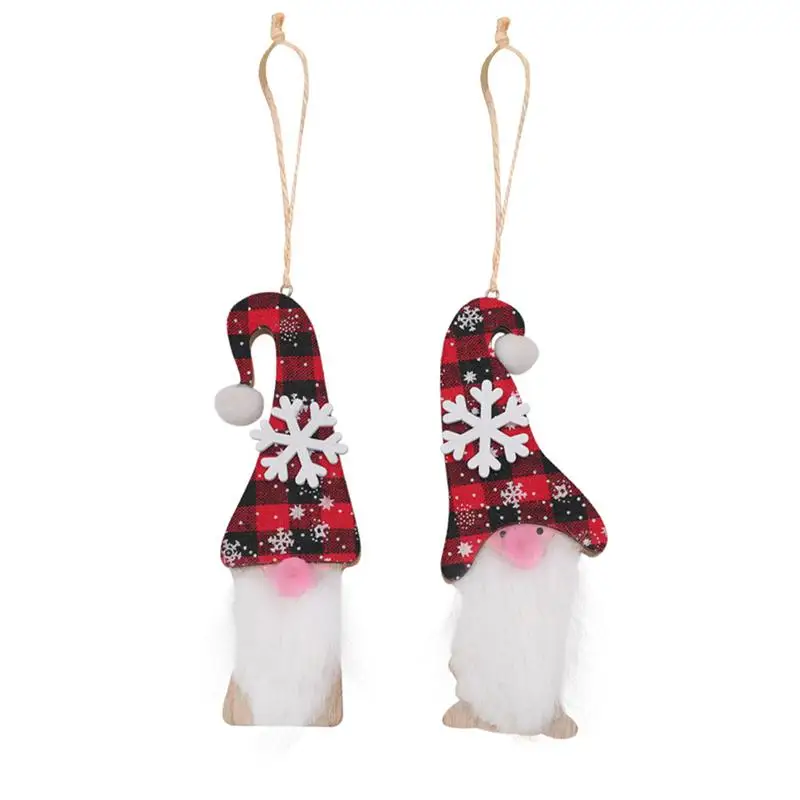 

2Pcs Hanging Pendant Decor Festival Ornaments Hanging Doll Pendant Gnome Santa Claus Doll for Party Door Garden