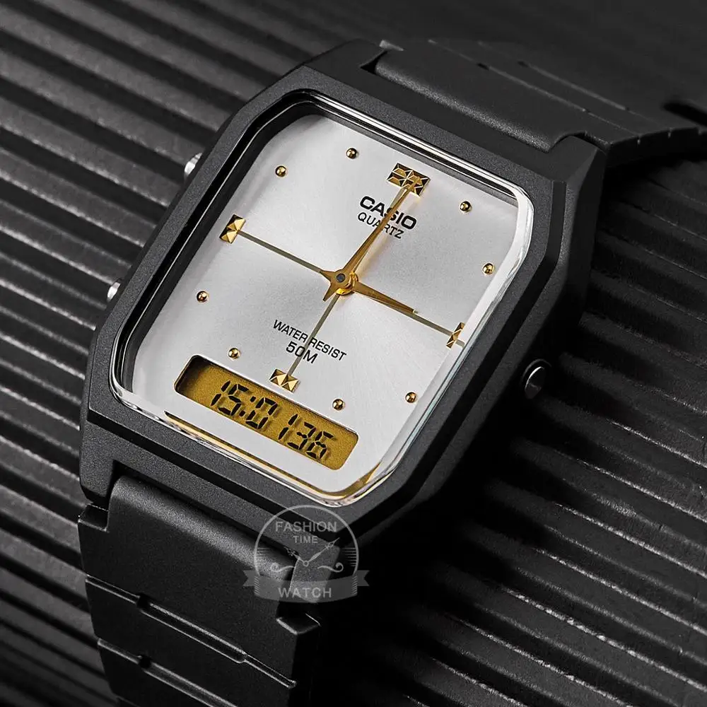Casio часы золотые часы мужчины лучший бренд класса люкс двойной дисплей водонепроницаемые кварцевые цифровые мужские часы спортивные военные наручные часы relogio masculino reloj hombre erkek kol saati montre homme