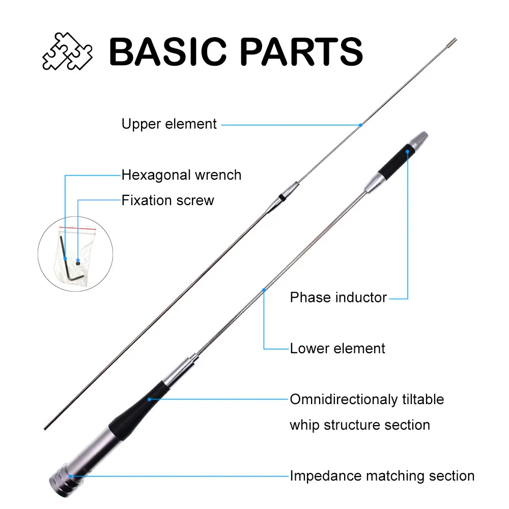 DIAMOND SG-7500 VHF UHF Dual Band Antenna 144/430MHz For Amateur