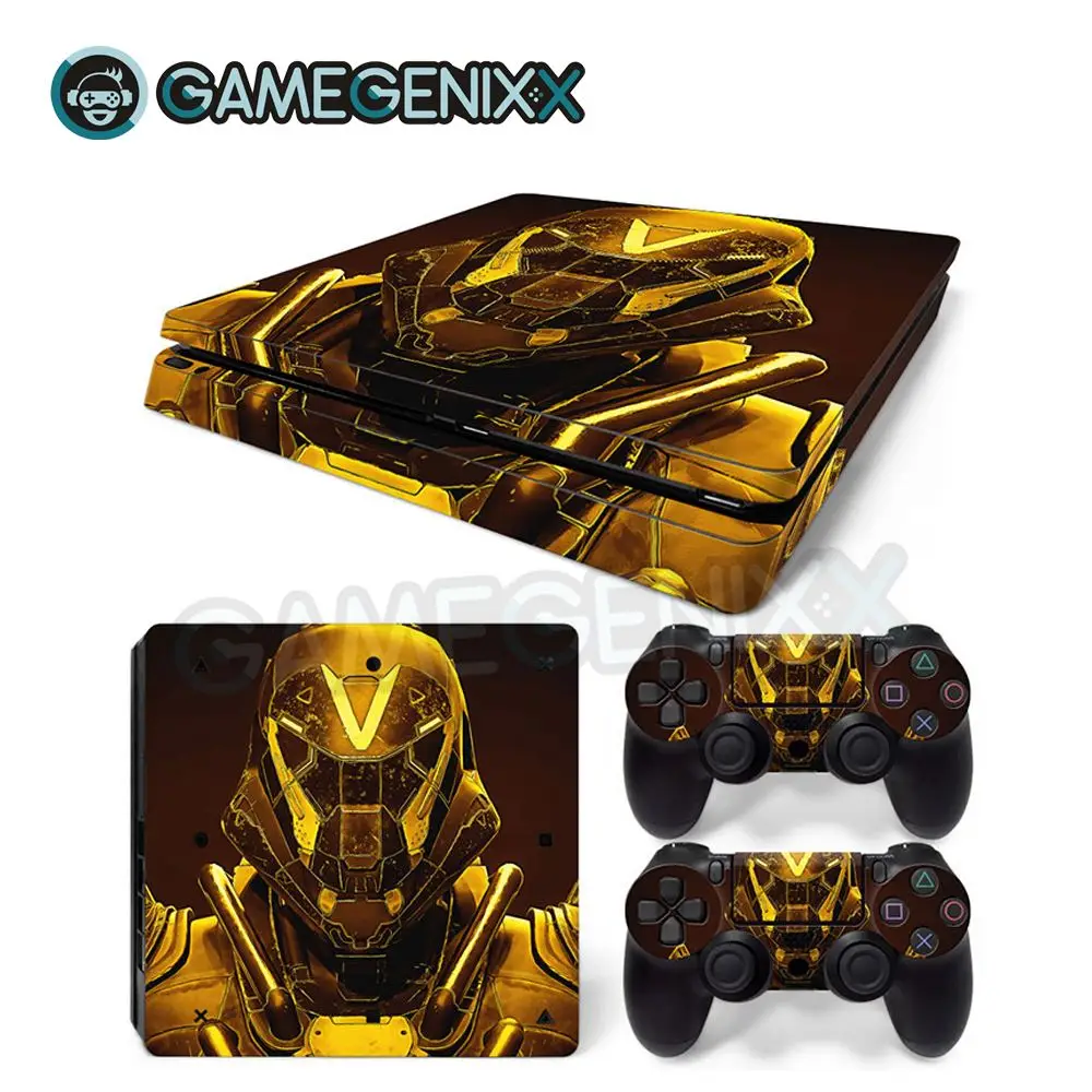 Наклейка на кожу GAMEGENIXX Виниловая наклейка для PS4 Slim Console и 2 контроллера-Гимн