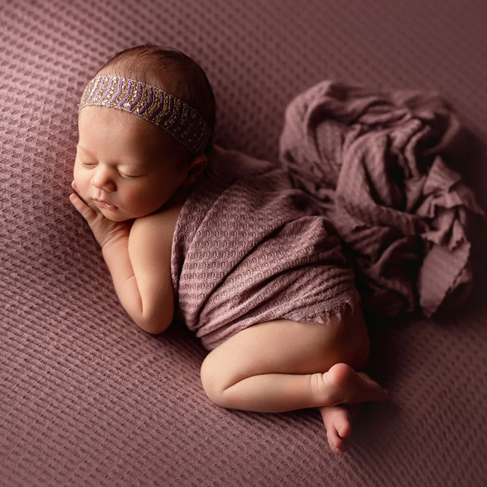 Newborn Baby Stretch Knit Wrap Photo Photography Prop Mum Scarf Baby Blanket New 