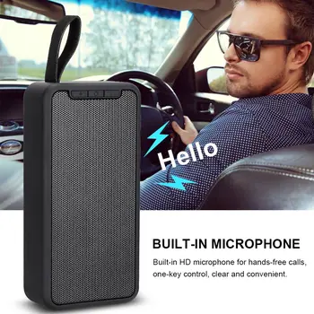 

Portable Speaker Wireless Bluetooth Speaker Heavy Bass Music Player with HD microphone multiple playback for memory card/USB/AUX