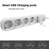 Power Strip EU Plug USB Fast Charging Socket Universal Electrical Extender Cord Extension Cable for Home Office Network Filter ► Photo 2/6